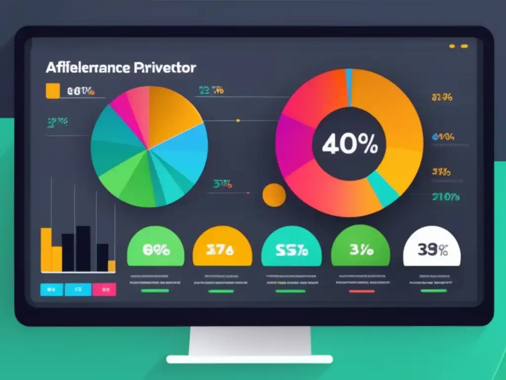 Dashboard de marketing de afiliados moderno y elegante Dashboard minimalista con KPIs y análisis de marketing de afiliados