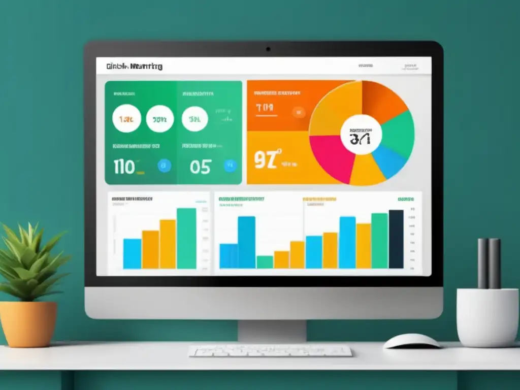 Dashboard de marketing digital con métricas clave Dashboard de métricas clave en marketing de afiliados