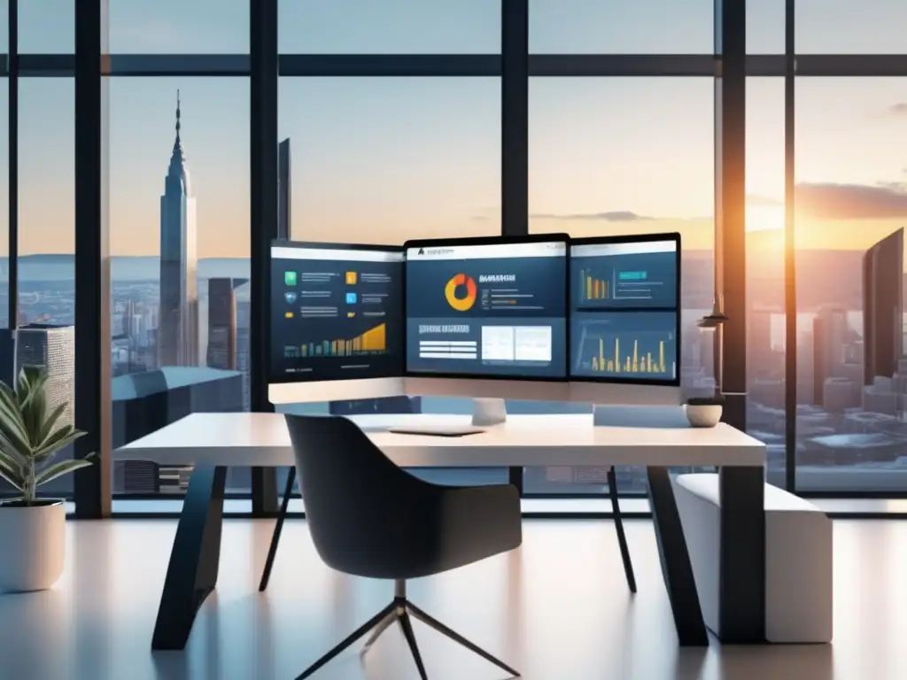 Espacio de trabajo minimalista y moderno Imagen de marketing de afiliados con prácticas legales para generar ingresos -