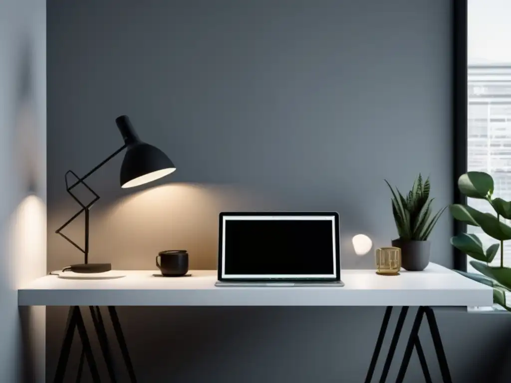 Espacio de trabajo minimalista y moderno Espacio de trabajo minimalista para generar ingresos pasivos con marketing de afiliados