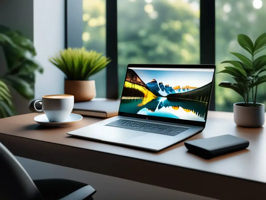 Espacio de trabajo minimalista y elegante Espacio de trabajo minimalista y elegante con herramientas de afiliados