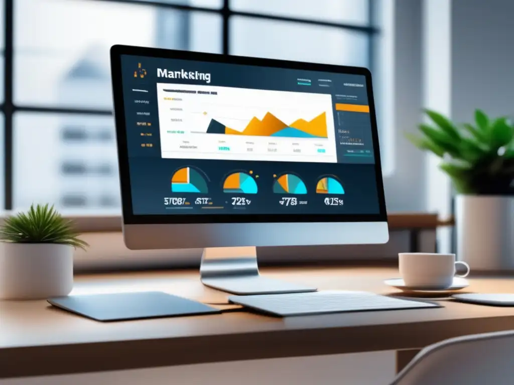 Espacio de trabajo minimalista y profesional Espacio de trabajo minimalista y profesional con herramientas para marketing de afiliados