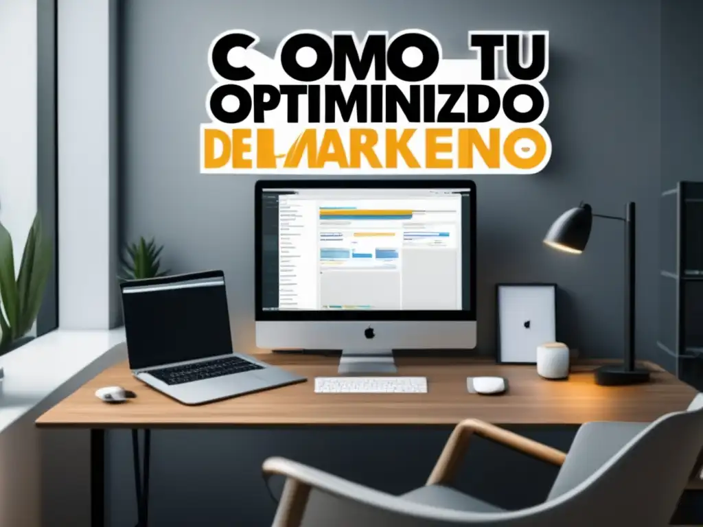 Espacio de trabajo minimalista para SEO Espacio de trabajo minimalista con herramientas profesionales - Optimiza tu contenido para el SEO en Marketing de Afiliados